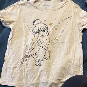 Disney Tinkerbell Tee - Cream and Gold